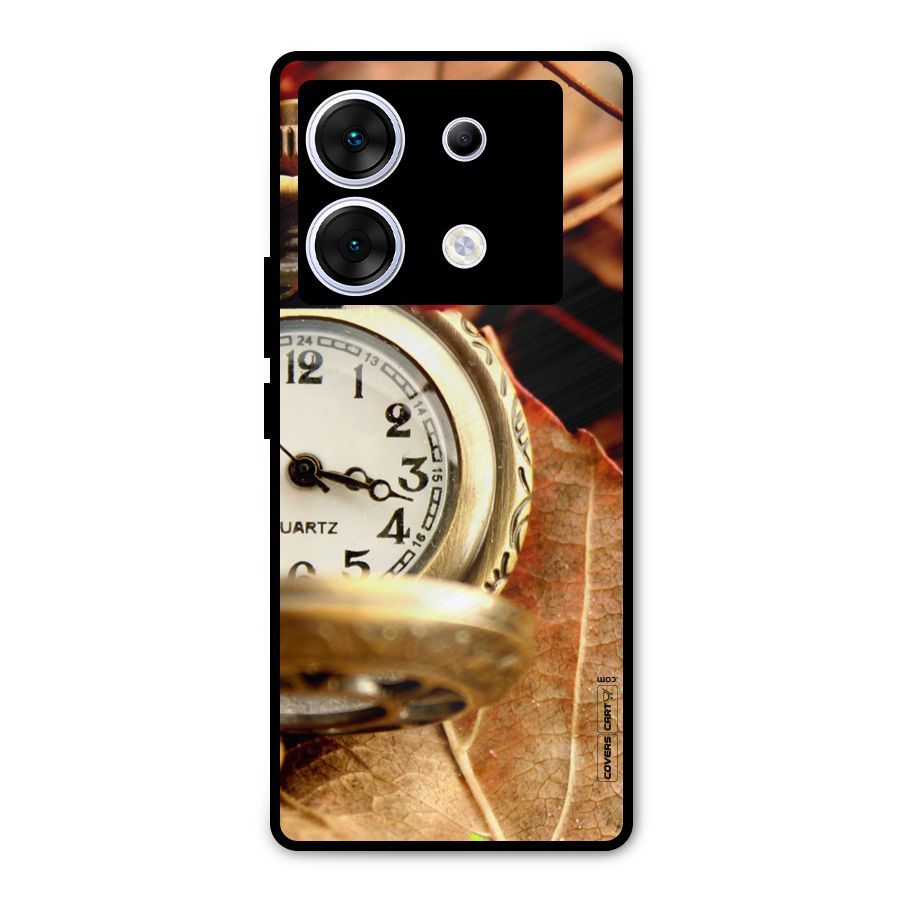 Cherry And Clock Metal Back Case for Infinix Zero 30 5G