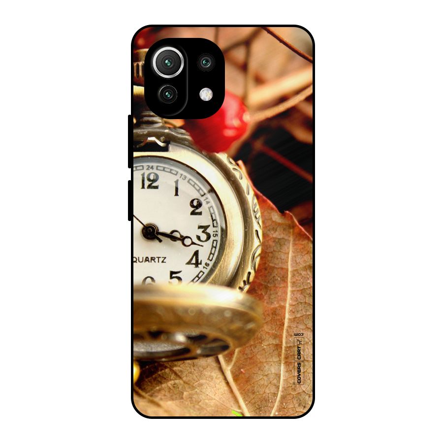 Cherry And Clock Metal Back Case for Mi 11 Lite NE 5G