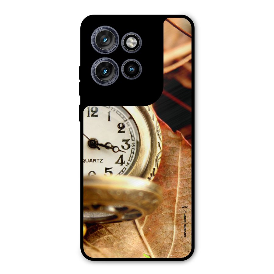 Cherry And Clock Metal Back Case for Motorola Edge 50 Neo