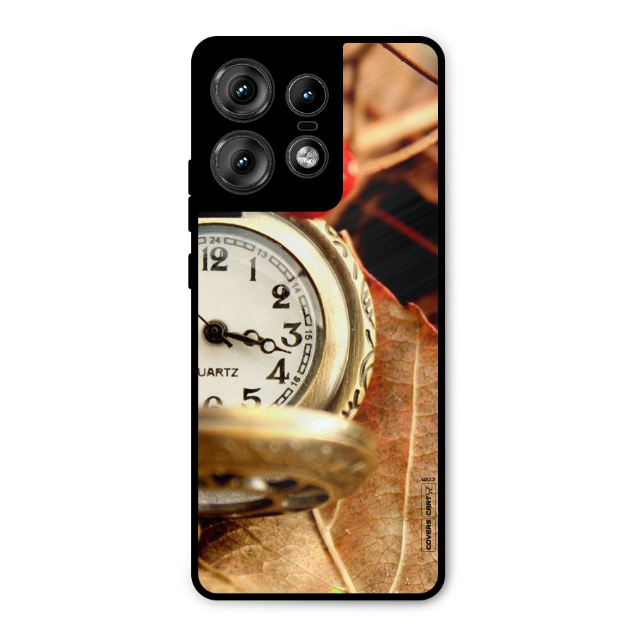 Cherry And Clock Metal Back Case for Motorola Edge 50 Pro