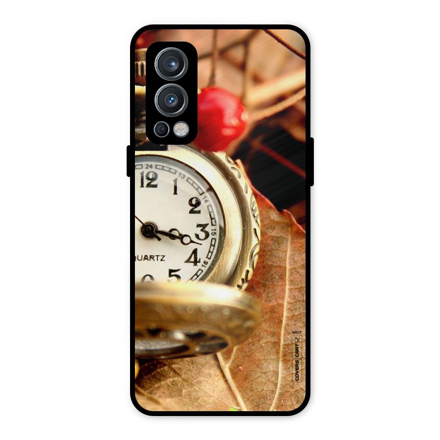 Cherry And Clock Metal Back Case for OnePlus Nord 2 5G