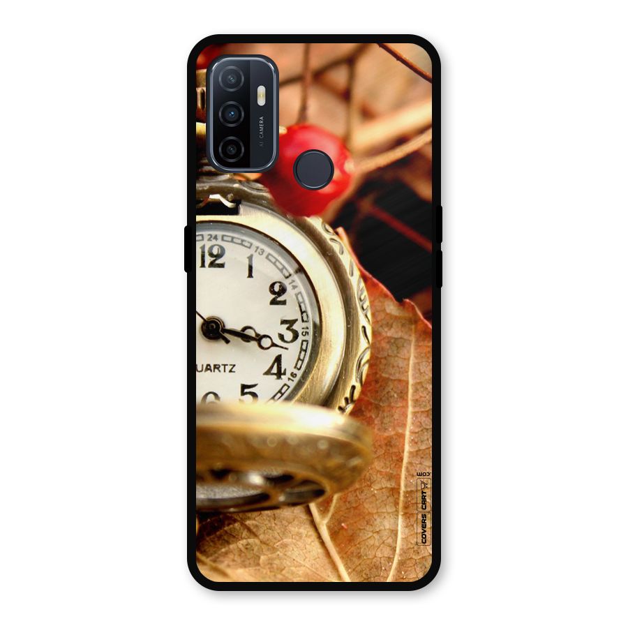 Cherry And Clock Metal Back Case for Oppo A53
