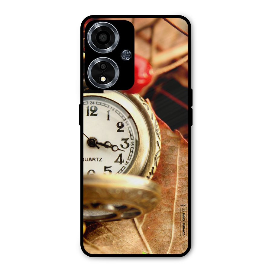 Cherry And Clock Metal Back Case for Oppo A59