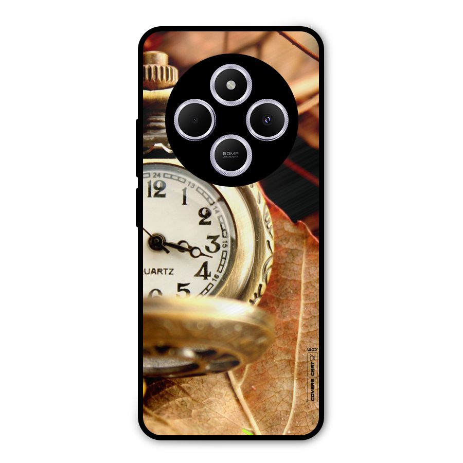 Cherry And Clock Metal Back Case for Poco C75 5G