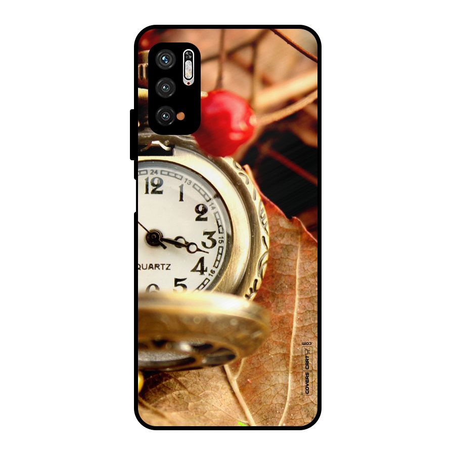 Cherry And Clock Metal Back Case for Poco M3 Pro 5G