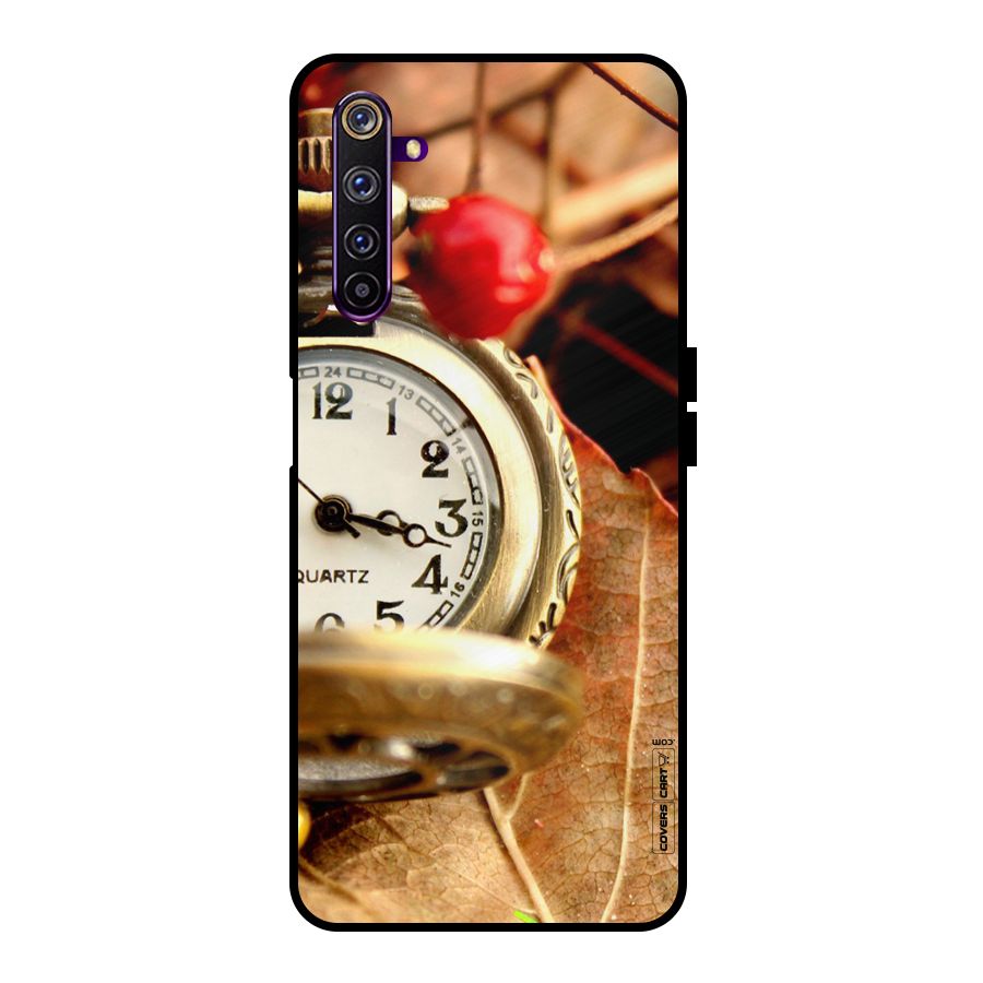 Cherry And Clock Metal Back Case for Realme 6 Pro