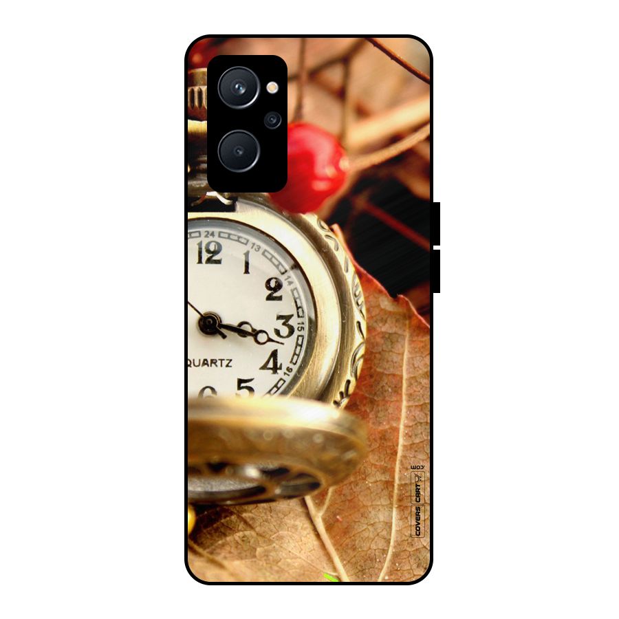 Cherry And Clock Metal Back Case for Realme 9i 5G