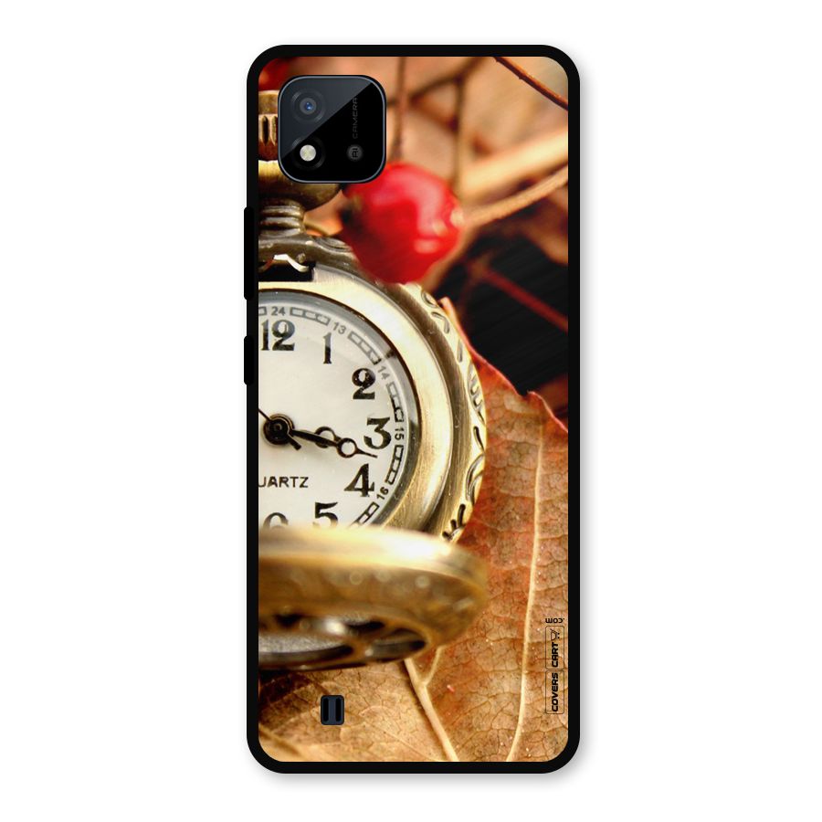 Cherry And Clock Metal Back Case for Realme C11 2021