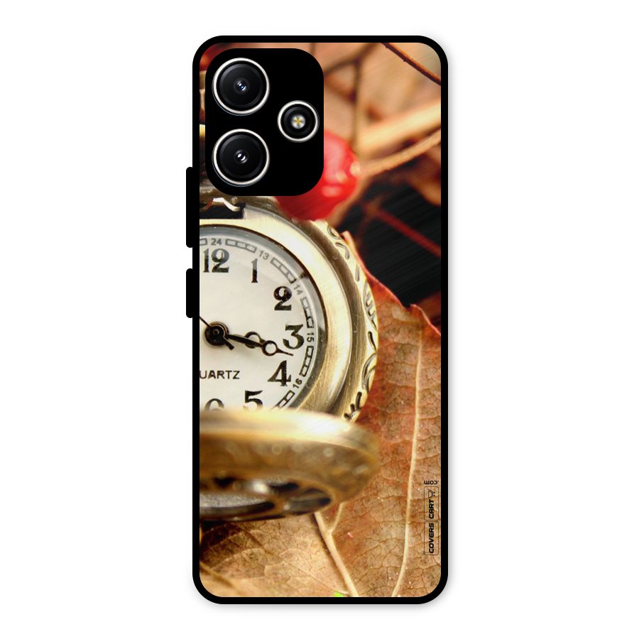 Cherry And Clock Metal Back Case for Redmi 12 5G