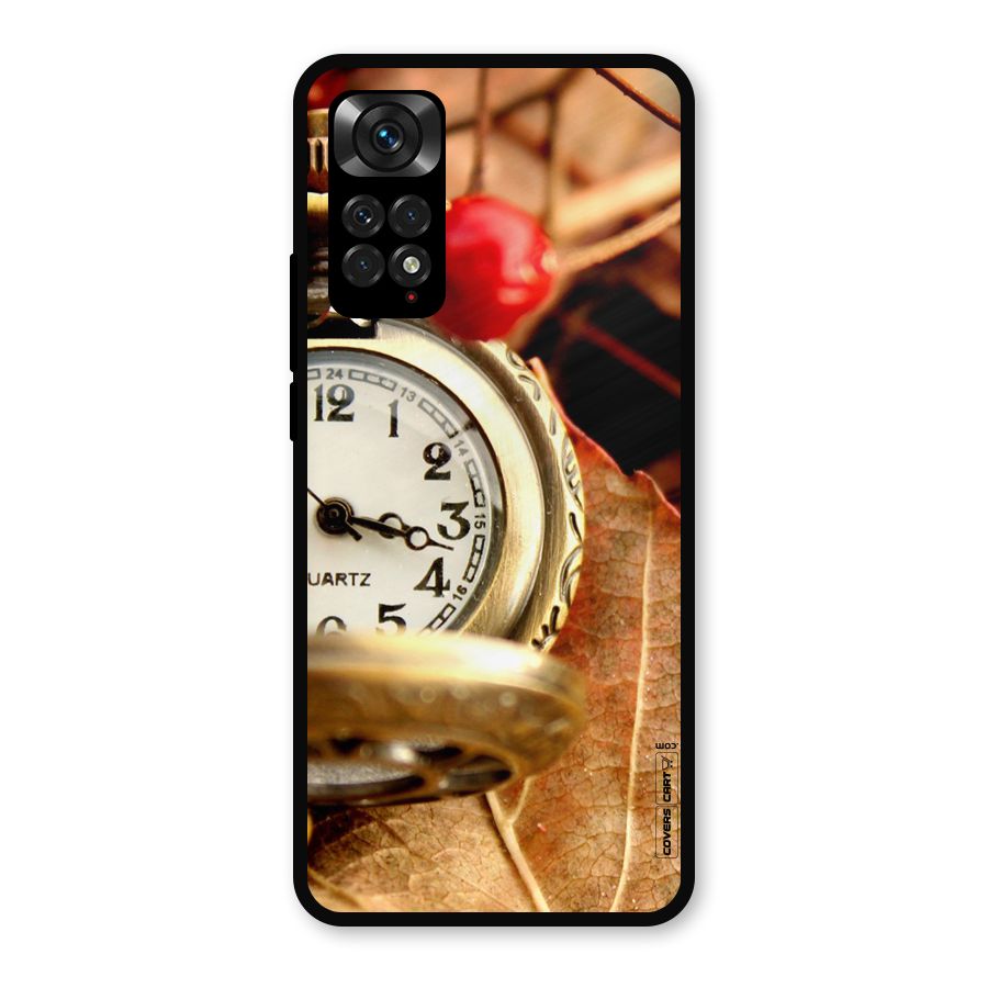 Cherry And Clock Metal Back Case for Redmi Note 11