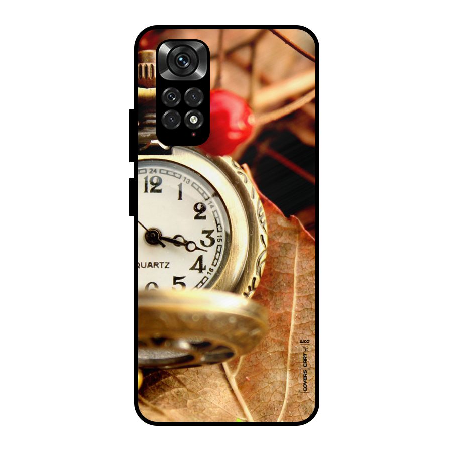Cherry And Clock Metal Back Case for Redmi Note 11 Pro