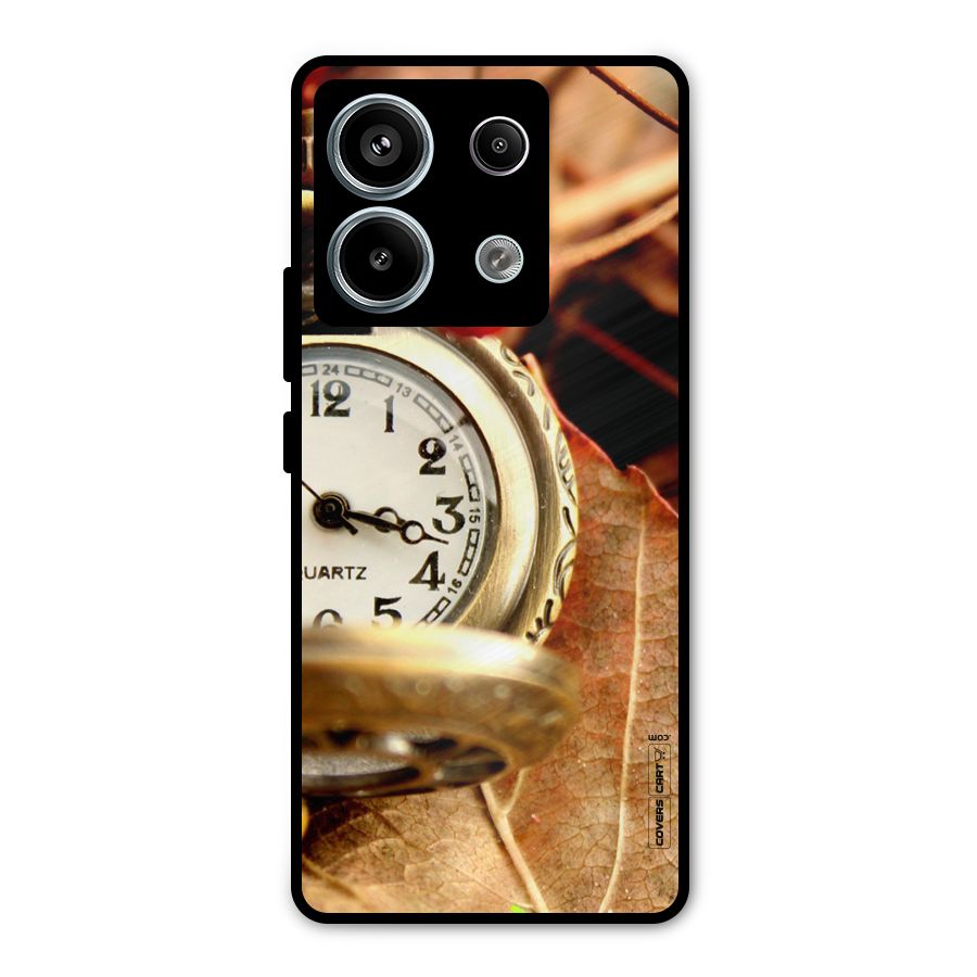 Cherry And Clock Metal Back Case for Redmi Note 13 Pro 5G