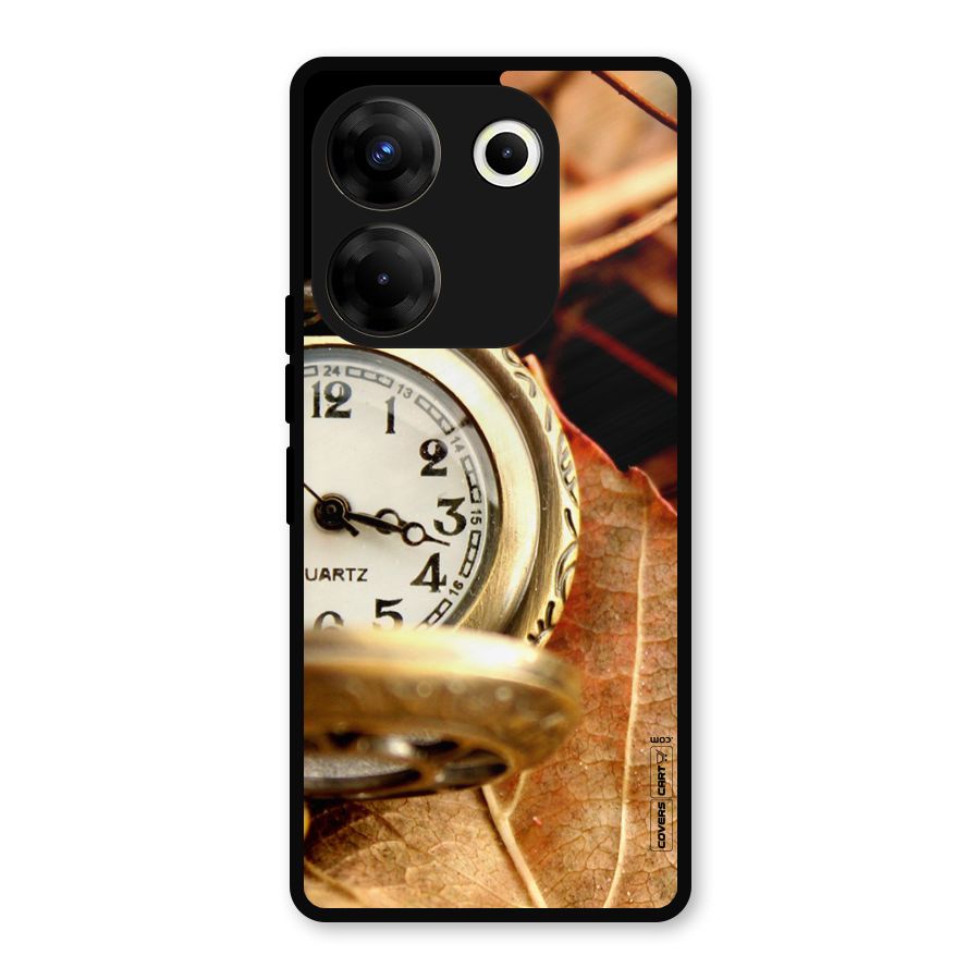 Cherry And Clock Metal Back Case for Tecno Camon 20 Pro