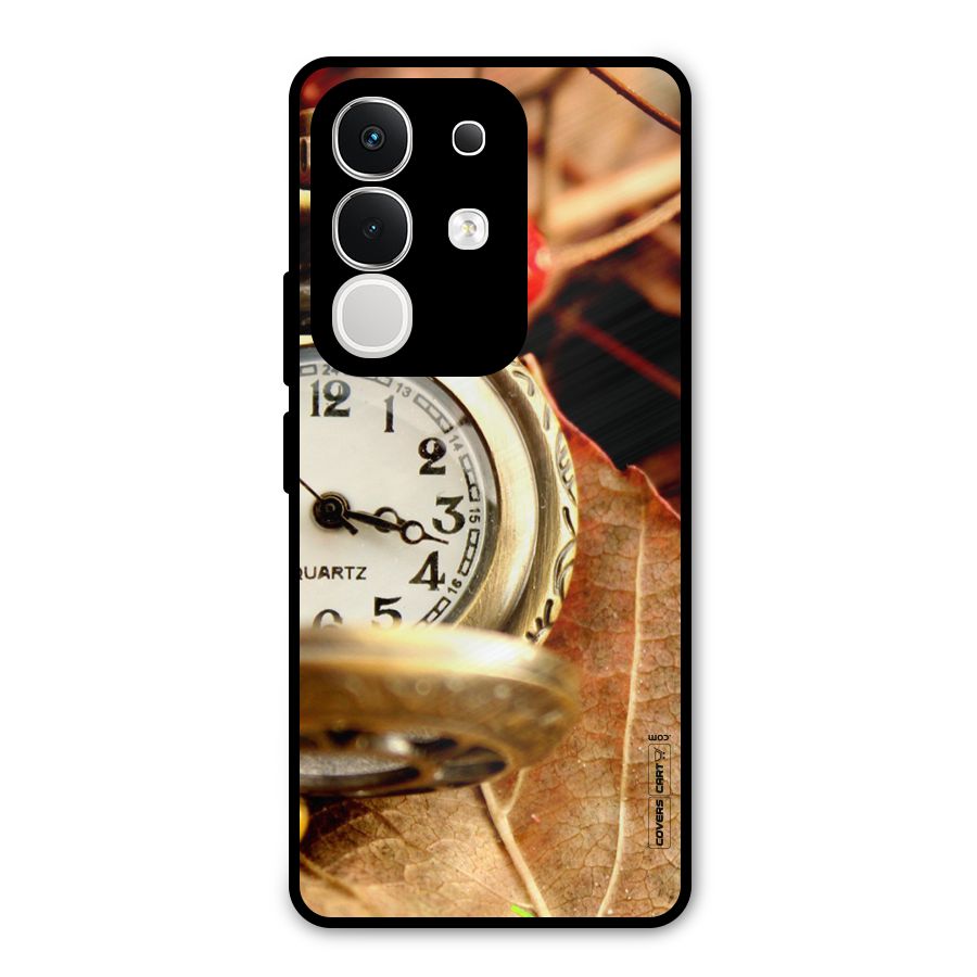 Cherry And Clock Metal Back Case for Vivo T4x