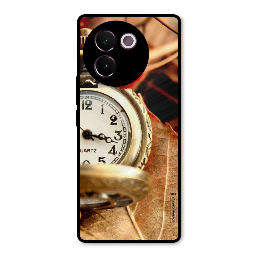 Cherry And Clock Metal Back Case for Vivo V30e