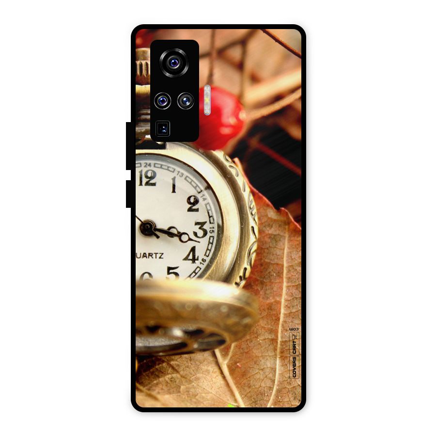 Cherry And Clock Metal Back Case for Vivo X50 Pro