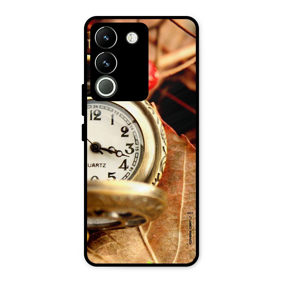 Cherry And Clock Metal Back Case for Vivo Y200