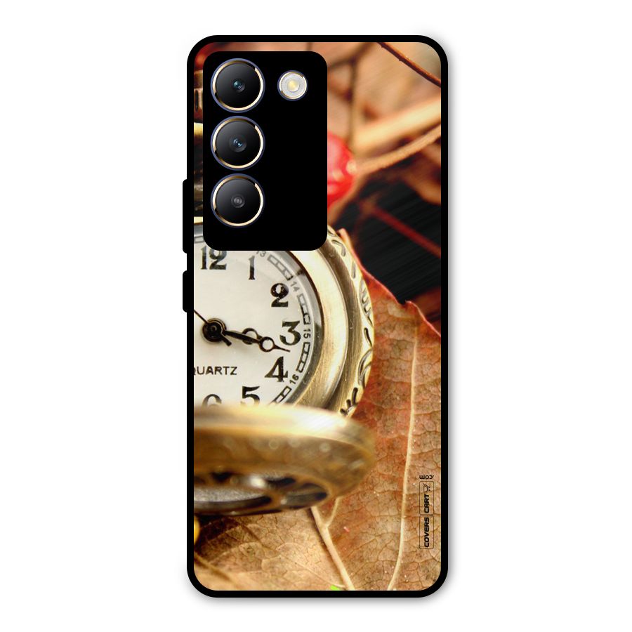 Cherry And Clock Metal Back Case for Vivo Y200e