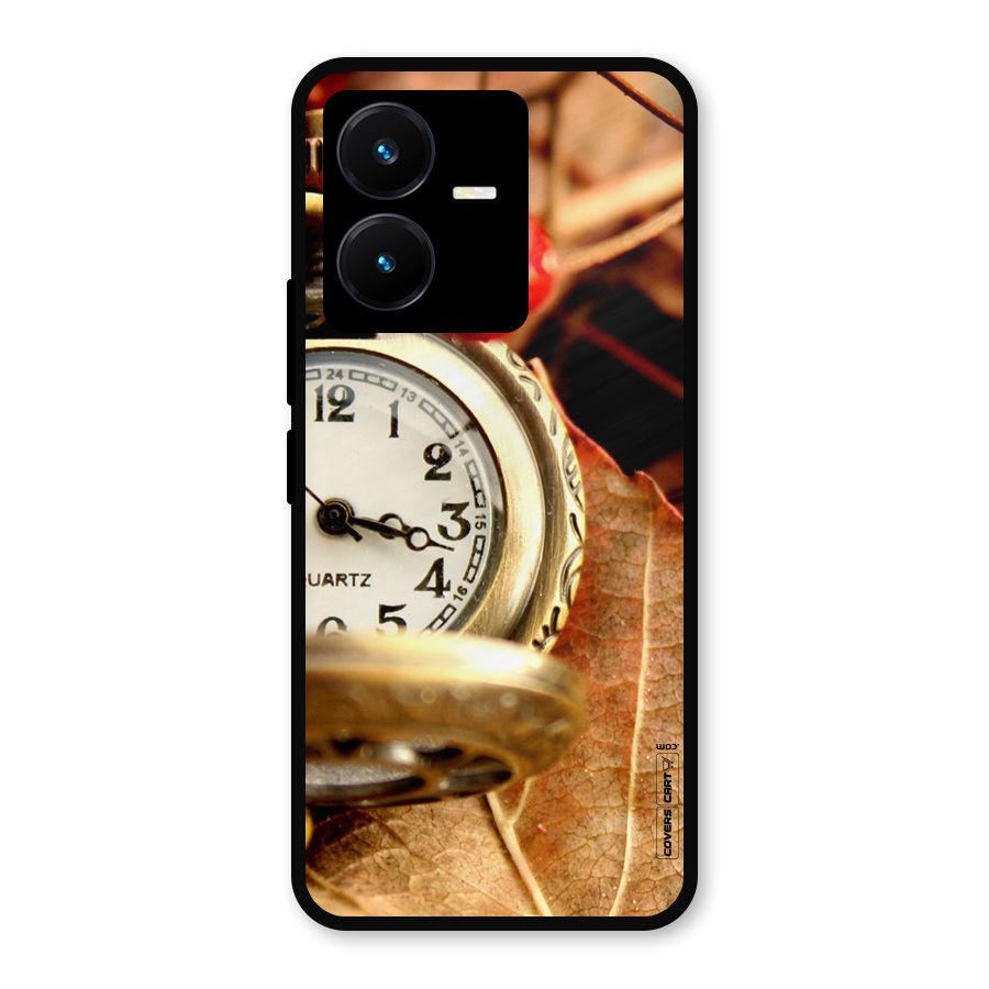 Cherry And Clock Metal Back Case for Vivo Y22
