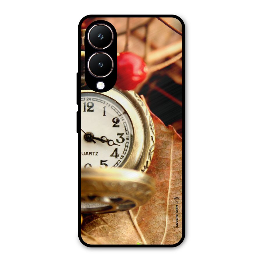Cherry And Clock Metal Back Case for Vivo Y28