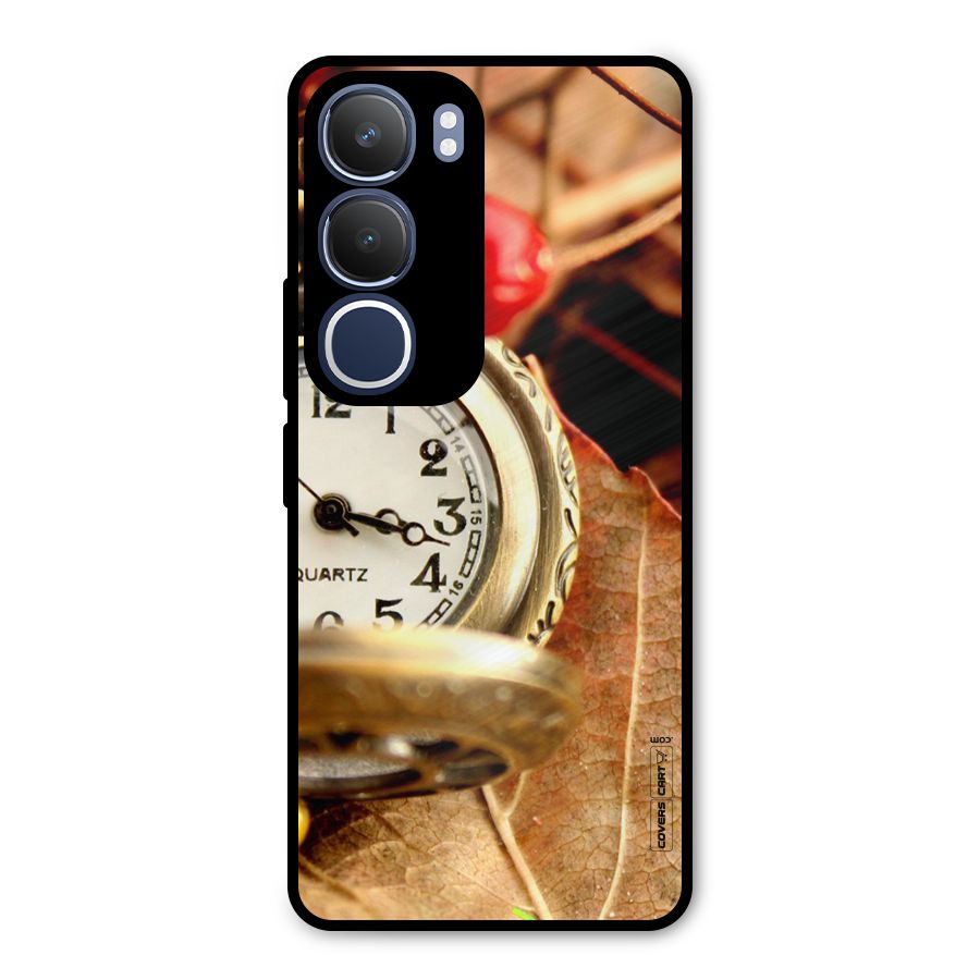 Cherry And Clock Metal Back Case for Vivo Y29