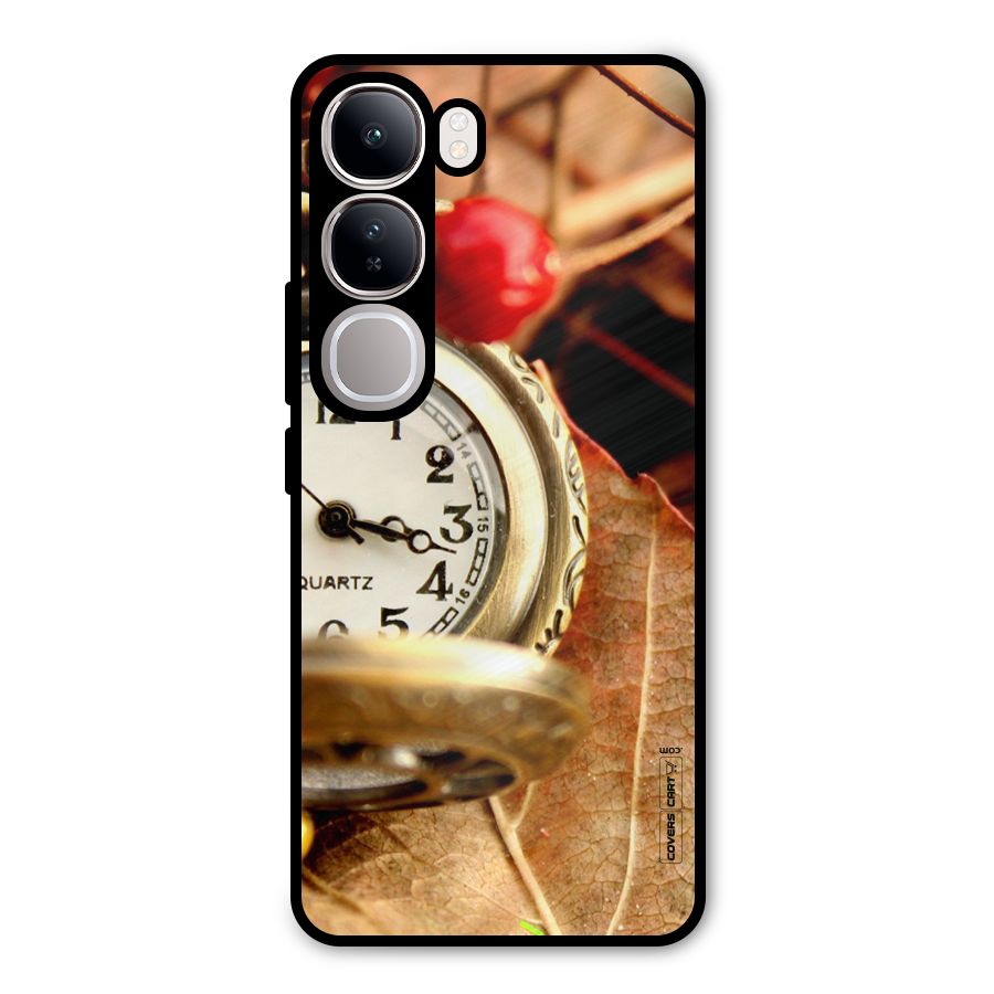 Cherry And Clock Metal Back Case for Vivo Y300