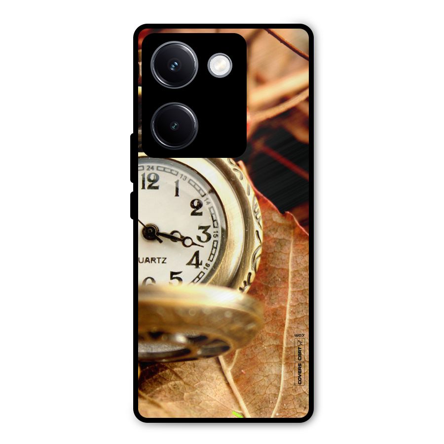 Cherry And Clock Metal Back Case for Vivo Y300 Plus
