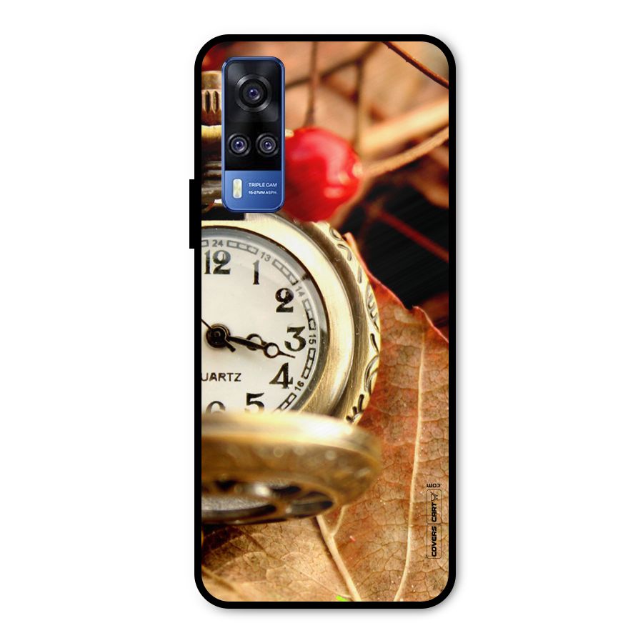 Cherry And Clock Metal Back Case for Vivo Y31