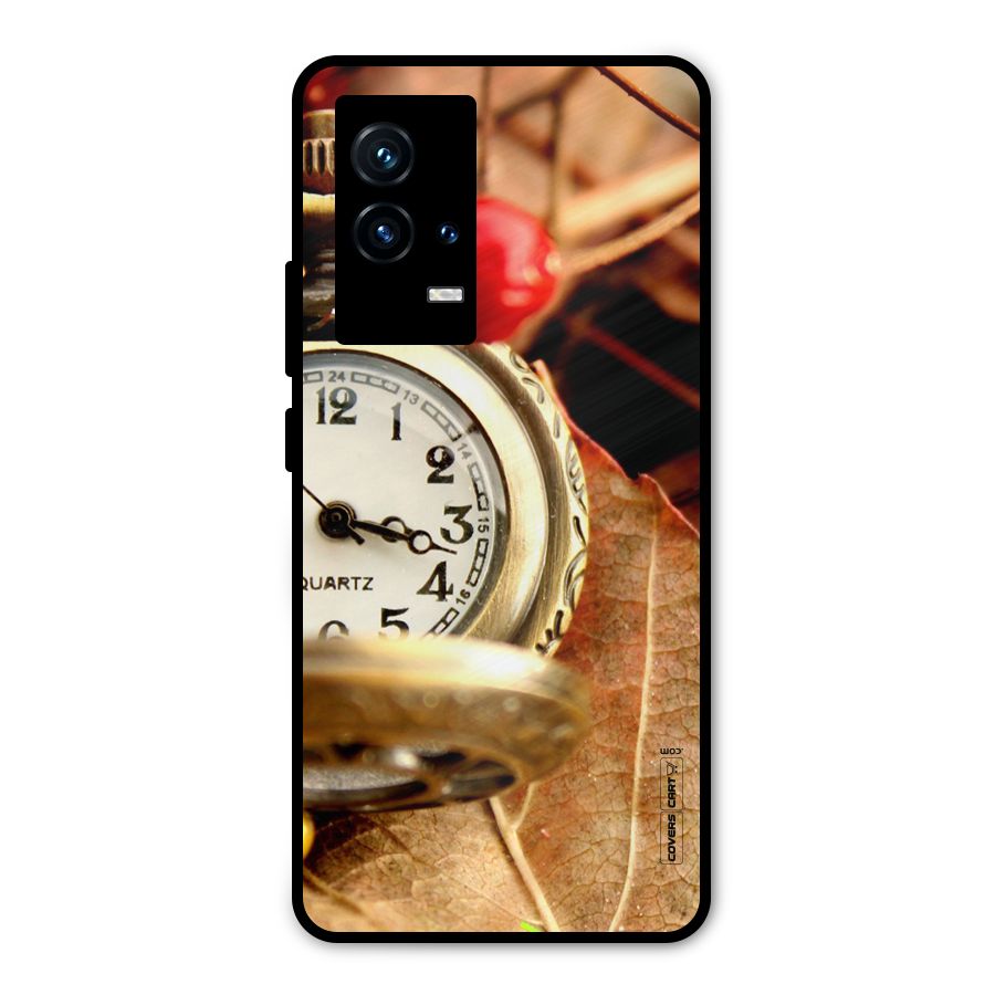 Cherry And Clock Metal Back Case for iQOO 9 5G