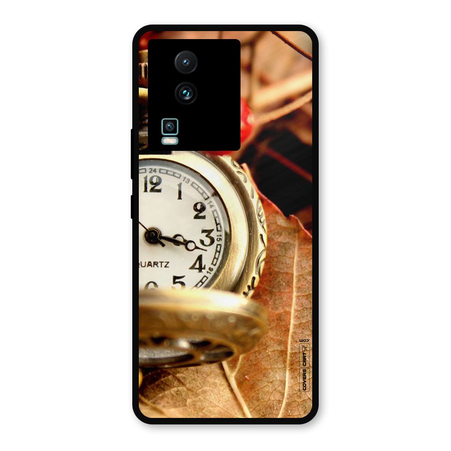 Cherry And Clock Metal Back Case for iQOO Neo 7 Pro