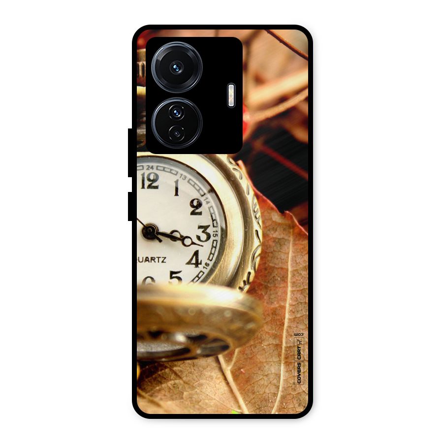 Cherry And Clock Metal Back Case for iQOO Z6