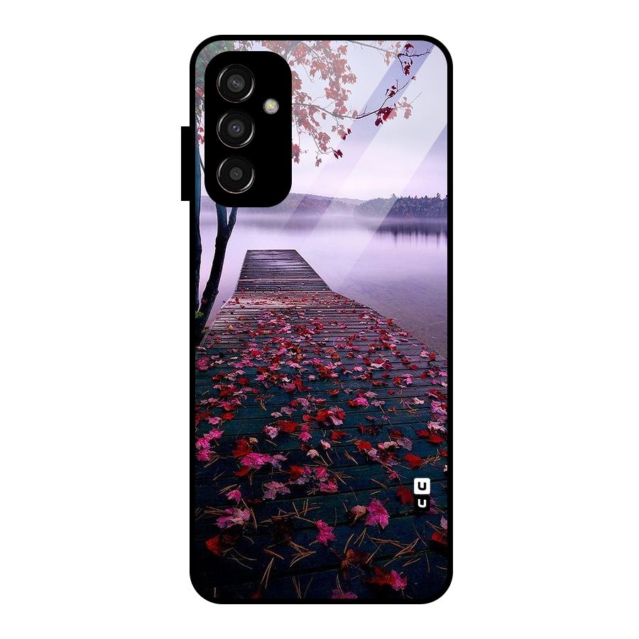 Cherry Blossom Dock Glass Back Case for Galaxy F13