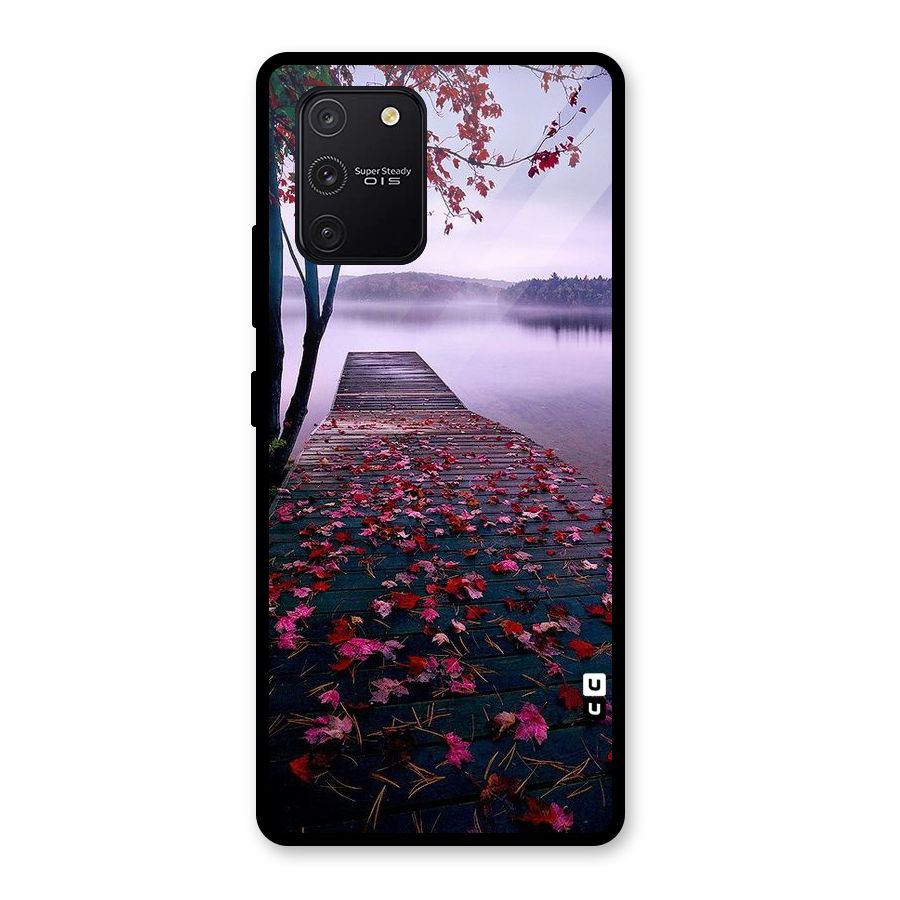 Cherry Blossom Dock Glass Back Case for Galaxy S10 Lite