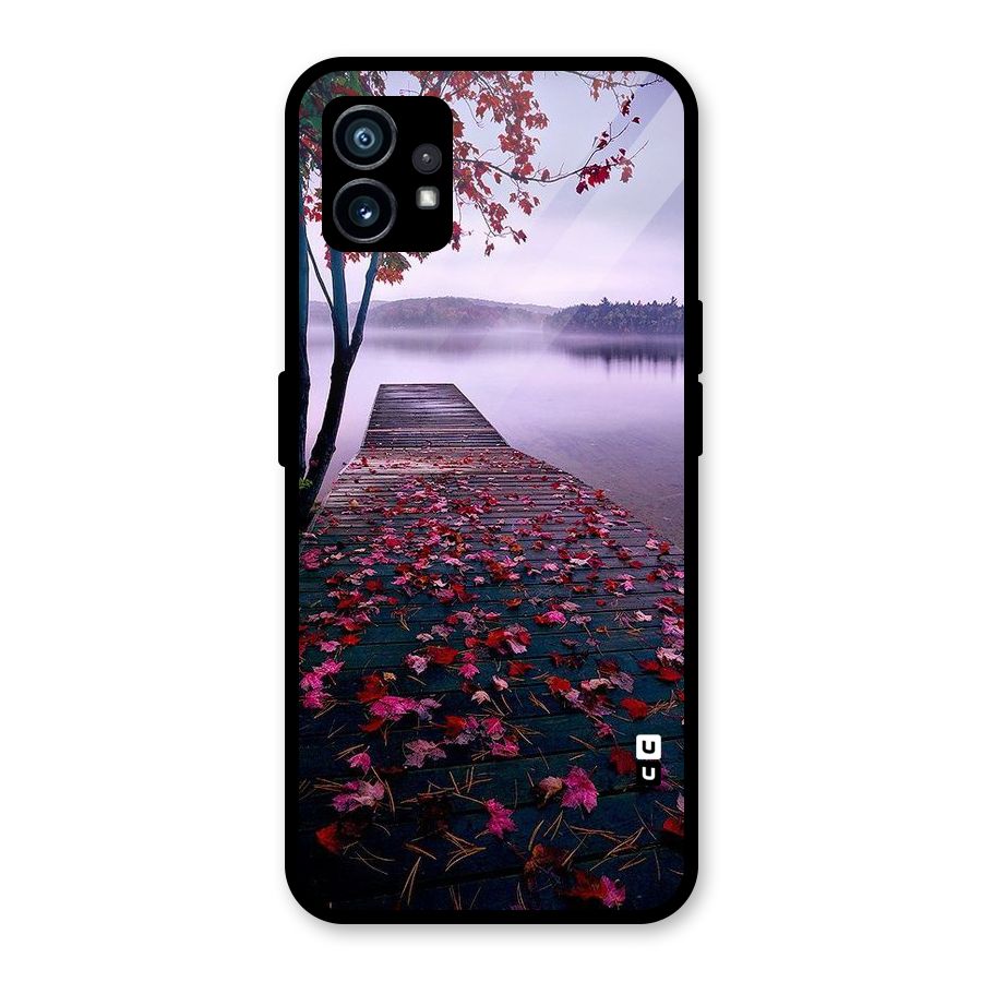 Cherry Blossom Dock Glass Back Case for Nothing Phone 1