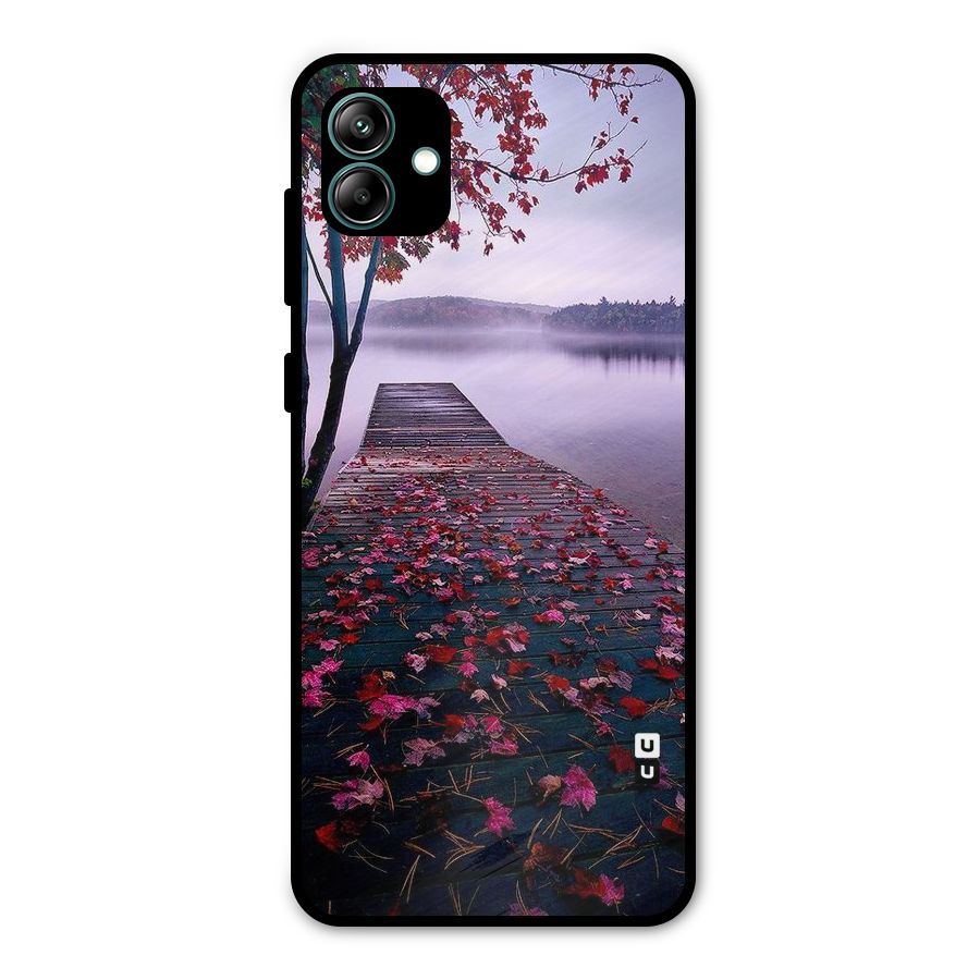 Cherry Blossom Dock Metal Back Case for Galaxy A04