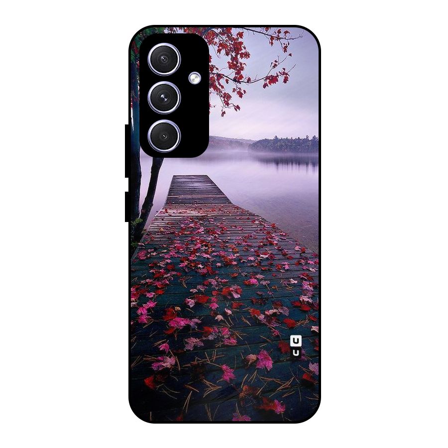 Cherry Blossom Dock Metal Back Case for Galaxy A54