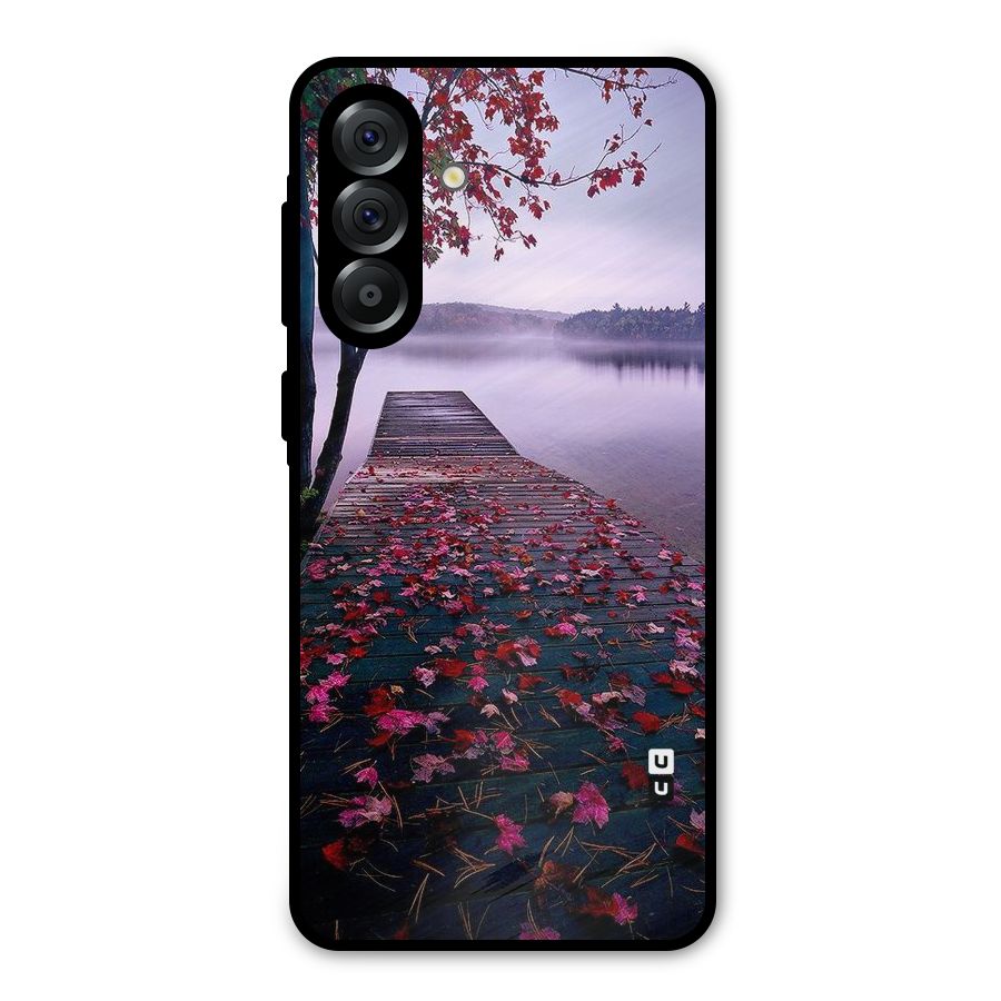 Cherry Blossom Dock Metal Back Case for Galaxy A56