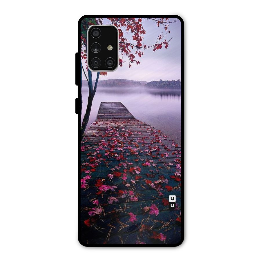 Cherry Blossom Dock Metal Back Case for Galaxy A71