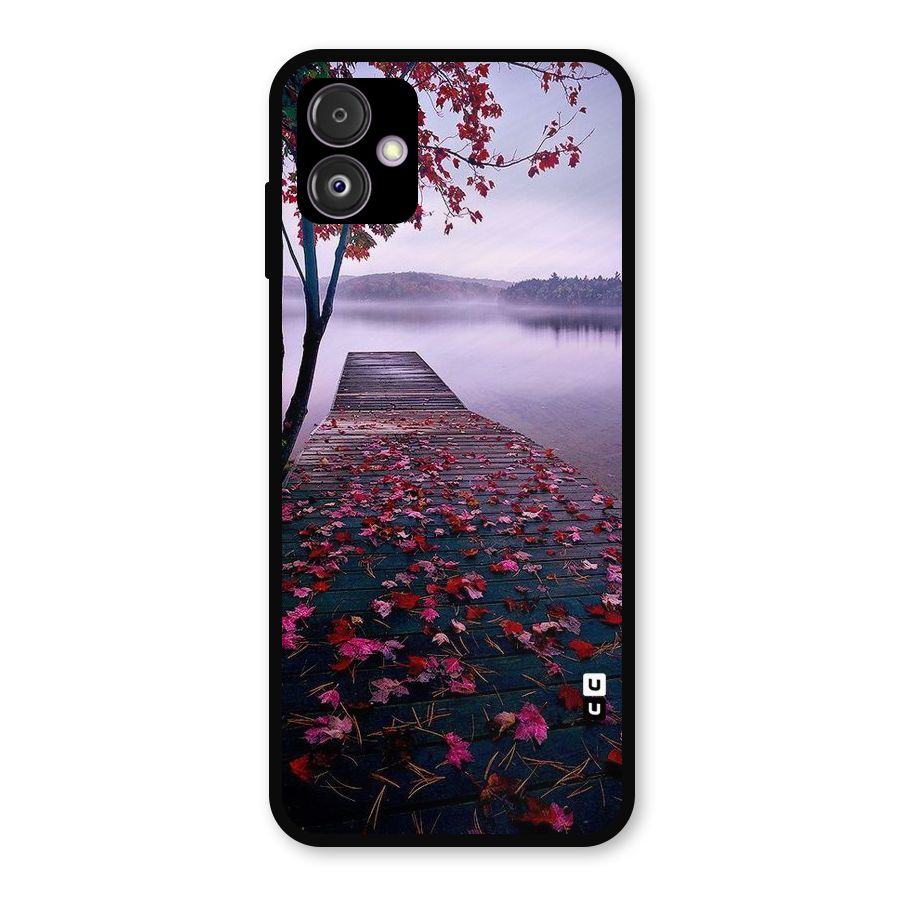 Cherry Blossom Dock Metal Back Case for Galaxy F14
