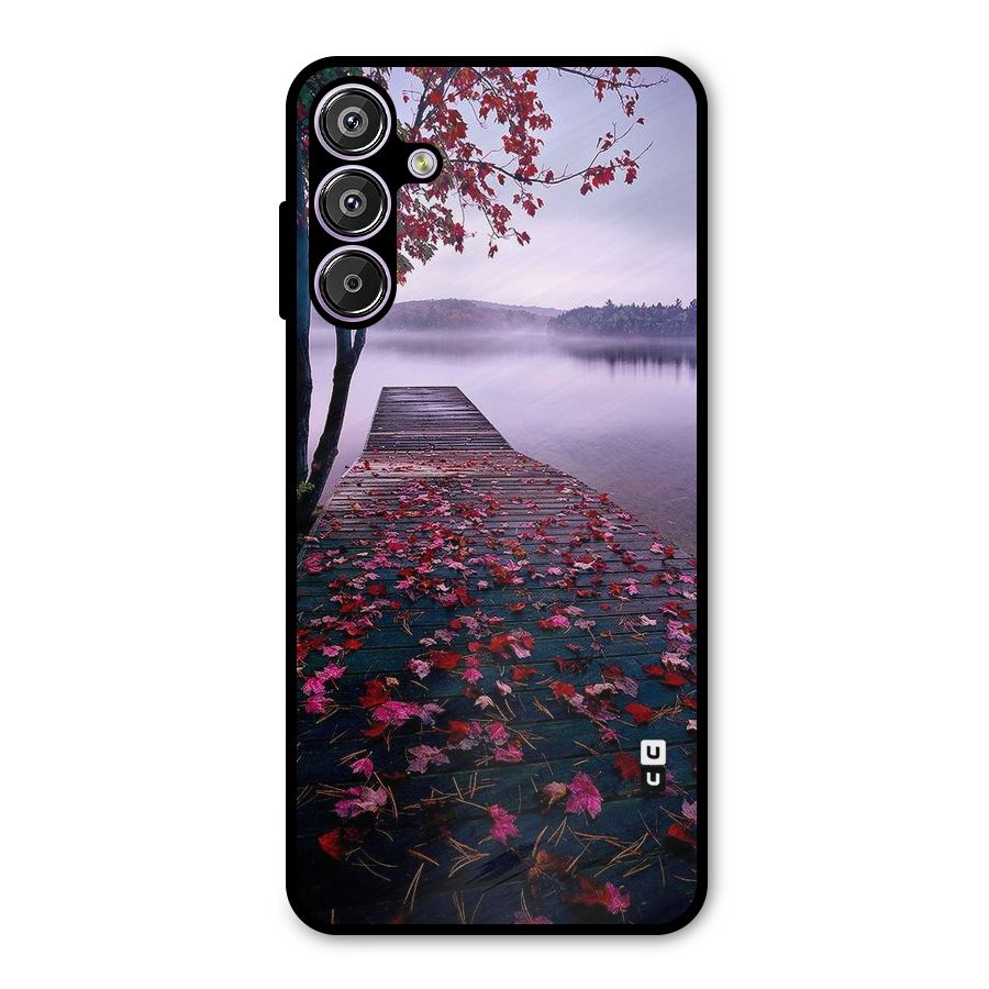 Cherry Blossom Dock Metal Back Case for Galaxy F15