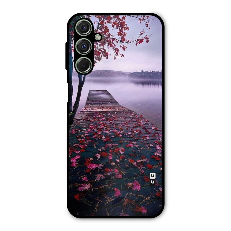 Cherry Blossom Dock Metal Back Case for Galaxy F34