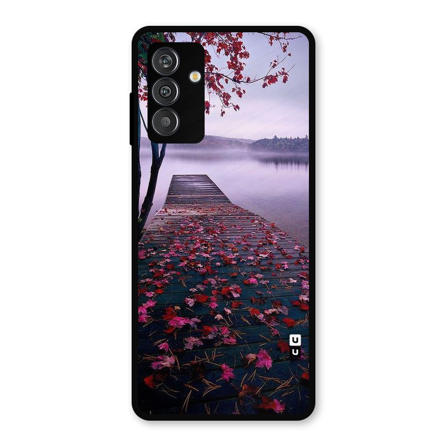Cherry Blossom Dock Metal Back Case for Galaxy M14 5G