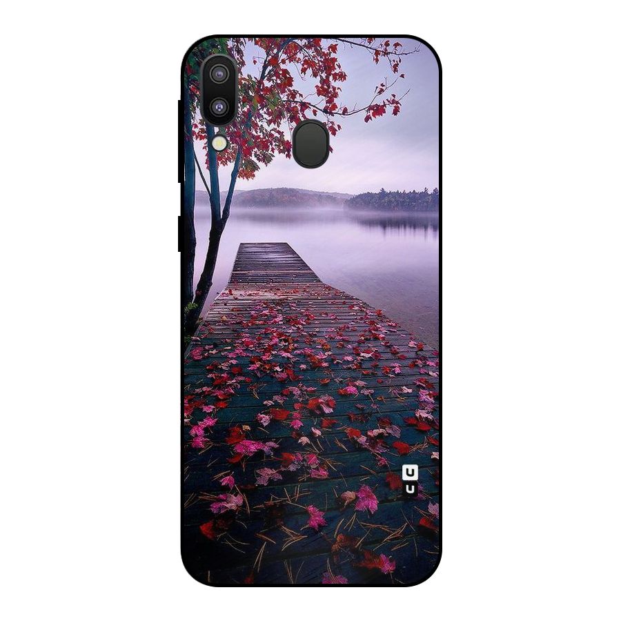 Cherry Blossom Dock Metal Back Case for Galaxy M20