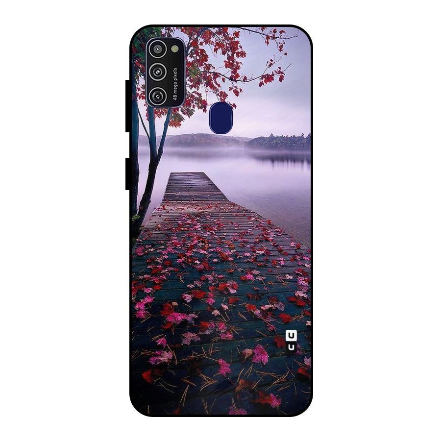 Cherry Blossom Dock Metal Back Case for Galaxy M30s