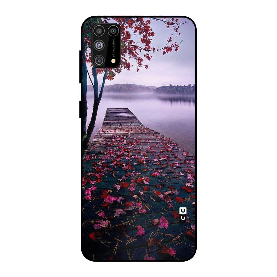 Cherry Blossom Dock Metal Back Case for Galaxy M31