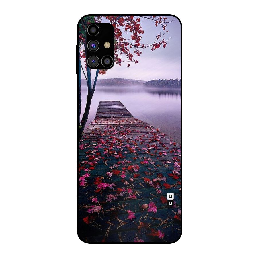 Cherry Blossom Dock Metal Back Case for Galaxy M31s