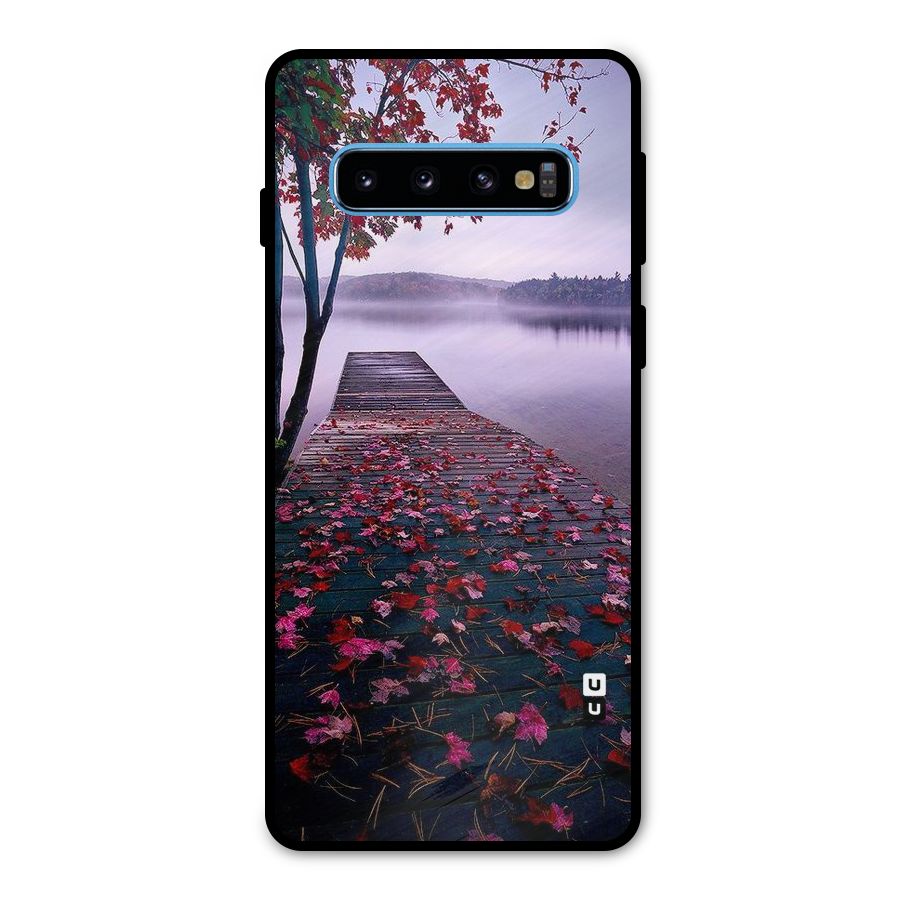 Cherry Blossom Dock Metal Back Case for Galaxy S10