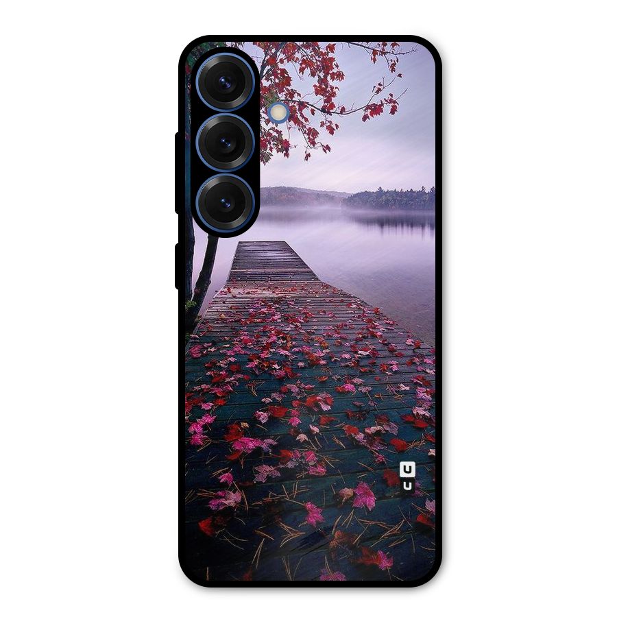 Cherry Blossom Dock Metal Back Case for Galaxy S25