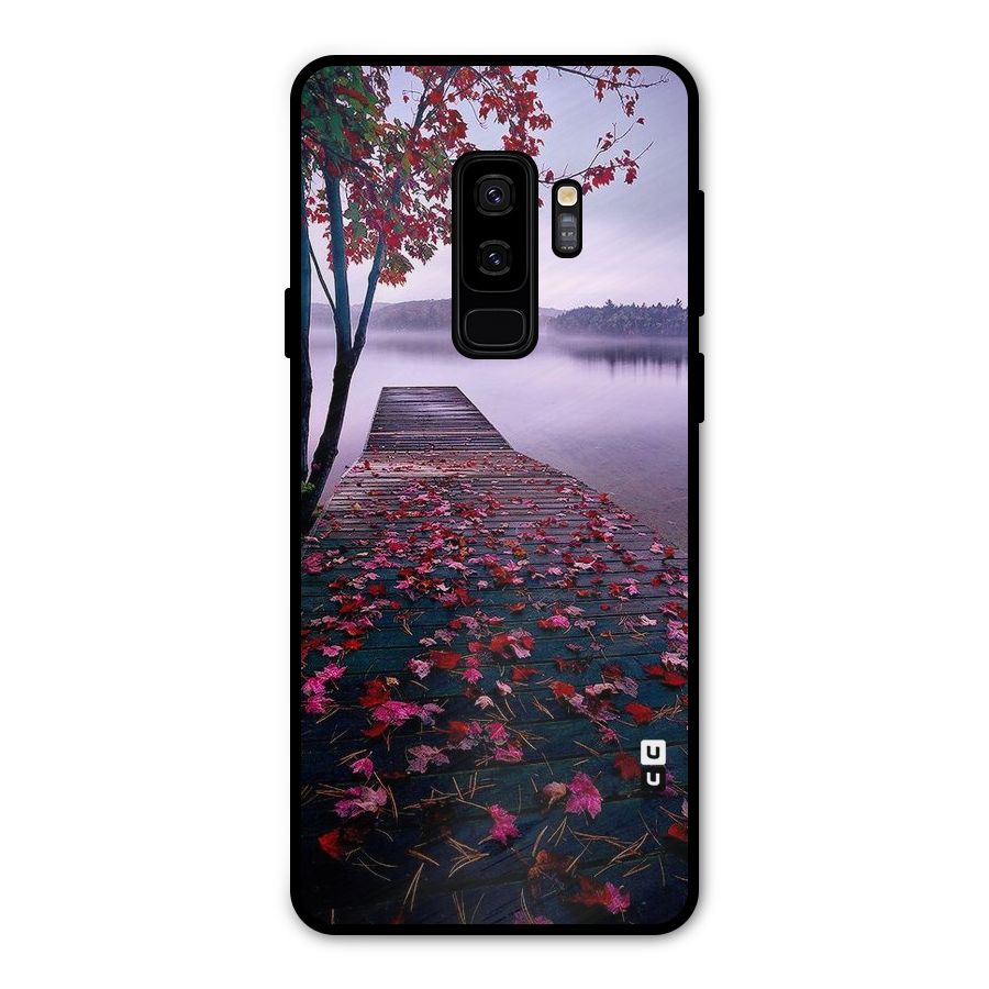 Cherry Blossom Dock Metal Back Case for Galaxy S9 Plus