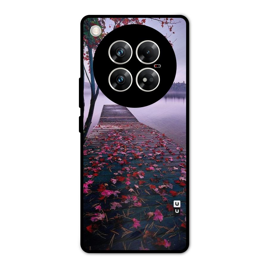 Cherry Blossom Dock Metal Back Case for Infinix Zero 40 5G